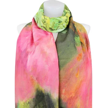 Šátek Dámský oboustranný obdélníkový šál 3130-10 malba, baletka - abstraktní narcis 7200681-19