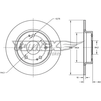 Brzdový kotouč Brzdový kotouč TOMEX Brakes TX 73-82