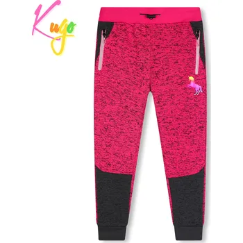 Dívčí oblečení Dívčí outdoorové tepláky - KUGO HT1923, růžová Barva: Růžová, Velikost: 134
