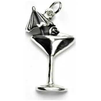 Přívěsek Stříbrný přívěsek koktejl - P379 (Stříbrný koktejl)