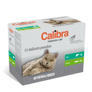 Krmivo pro kočku Calibra Cat kapsa Premium Steril. Multipack 12x100g pro kastrované kočky