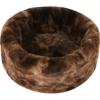 Pelíšek pro psa O´LALA PETS Pelíšek luxusní Ella 80cm s vyšším okrajem Hnědý melír