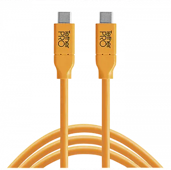 Kabel do PC Tether Tools USB-C to USB-C 4,60m oranžový (CUC15-ORG)
