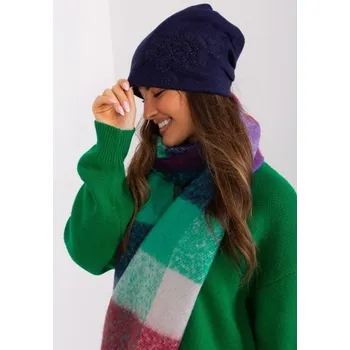 Čepice Dámská čepice s nášivkou NOEMIA námořnicky modrá