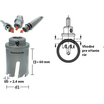 Vrták Karnasch 201121A058 | Náhradní korunka vrtáku průměr 58 mm POWER-MAX 60 ALLROUND