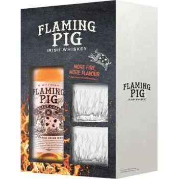 Whisky Flaming Pig 0,7L 40% (dárkové balení 2 skleničky)