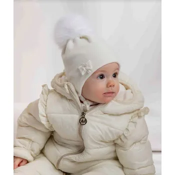 Kojenecká čepice JAMIKS Dětská čepice ODILE bílá Velikost: 40