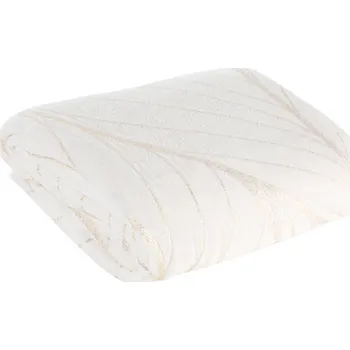 deka Deka krémová, zlaté listy 150 x 200cm