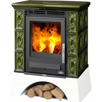 Krbová kamna ABX, spol. s.r.o. ABX Helvetia KP I. černý korpus, opláštění kachle zelená 7 kW