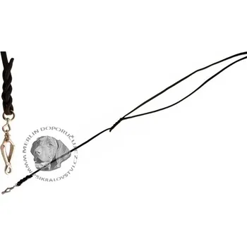 Vodítko pro psa MZ - potřeby pro lovecké psy Kožené vypouštěcí vodítko pro psy tahouny 6x10mm Klešťová karabina, kolem těla