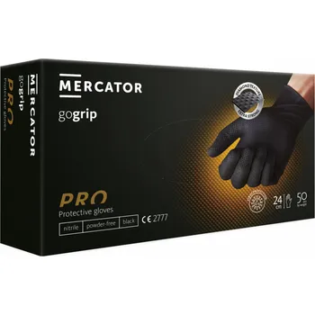 Pracovní rukavice MERCATOR Prémiové rukavice gogrip black 50ks (velikost L)