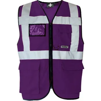 reflexní vesta Korntex Berlin Multifunkční reflexní vesta na zip KX802 Violett XXL