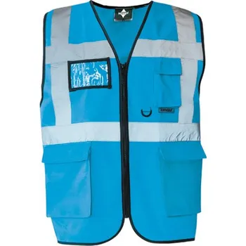 reflexní vesta Korntex Berlin Multifunkční reflexní vesta na zip KX802 Sky Blue XXL