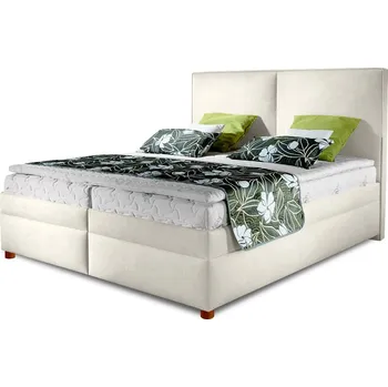 Postel Postel New Design Marco Boxspring 180x200cm bílá ekokůže