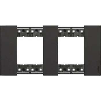 vypínač Bticino Living now rámeček KA4802M2KG 2+2 moduly černá