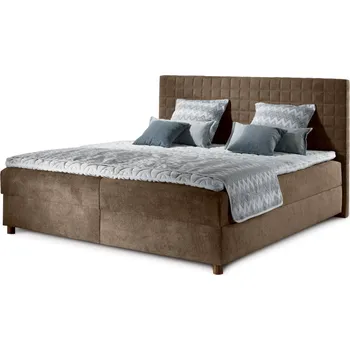 Postel Postel New Design Belo Boxspring 160x200cm světlehnědá