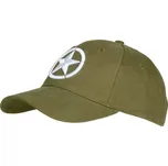 FOSTEX čepice baseball 3D výšivka ALLIED STAR WWII ZELENÁ