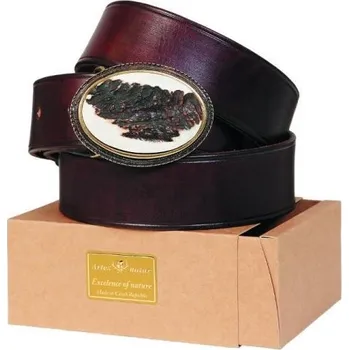 Žertovný předmět Pásek 40 mm s oválnou parohovou přezkou