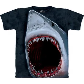 Pánské tričko Pánské batikované triko The Mountain - Shark Bite - černé Velikost: XXL