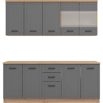 Kuchyňská linka Kuchyňská linka 200 Lotta-dub artisan/šedá - bez pracovní desky