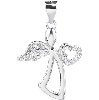 Přívěsek NUBIS® Stříbrný přívěšek andílek se zirkony - NB-4420