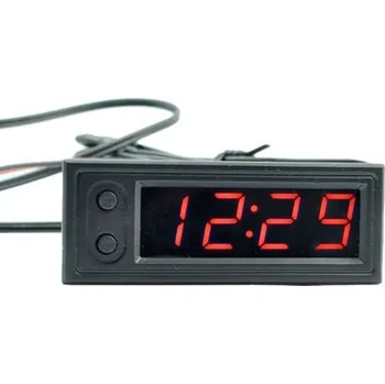 Kuchyňský teploměr DIGITÁLNÍ TEPLOMĚR DO AUTOMOBILU ČERVENÝ