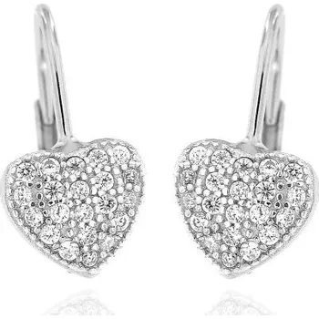Náušnice Zlatnictví U Kostela Dámské náušnice bílá srdíčka Bz 776441041