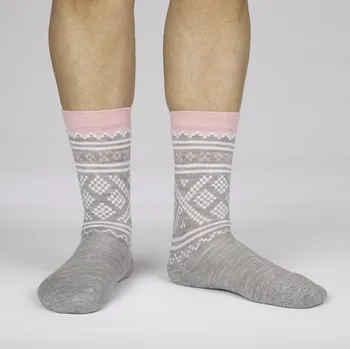 Dámské ponožky Dámské merino ponožky s klasickým vzorem s vlněným froté na podrážce barva šedá SAFA Velikost: 36-40