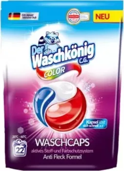 Tableta na praní Der Waschkönig Triocaps Color kapsle na praní 22 ks