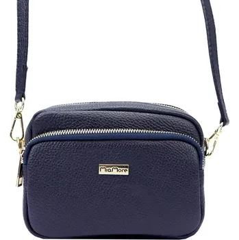 Kabelka Malá kožená tmavěmodrá crossbody kabelka Mia More no. 062