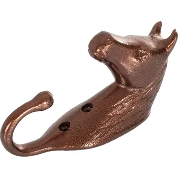 Věšák na sedlo a uzdečku Umbria Equitazione Držák na uzdečky Umbria Equitazione, s hlavou koně, hnědý