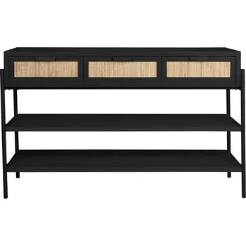 Toaletní stolek Černý toaletní stolek DUTCHBONE YASU 120 x 38 cm