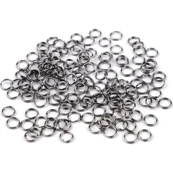 Spojovací kroužek dvojitý Ø6 mm, barva 8 nikl černý