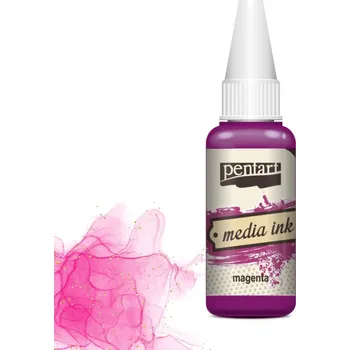 Výtvarná barva Pentart alkoholový inkoust Media Ink 20 ml Barvy Pentart: magenta