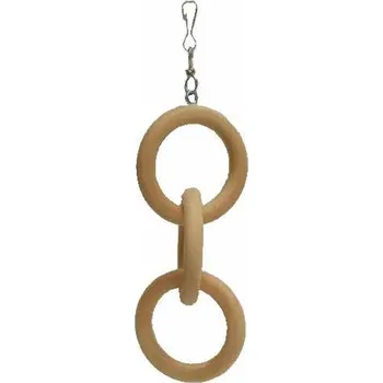 Pro ptáka Maják Hračka pták - dřevěný řetěz, 3 oka