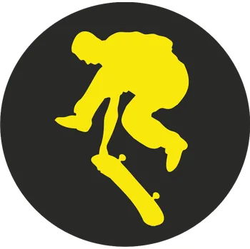 ON-DESIGN Potisk SKATEBOARDISTA Barva: fluorescenční žlutá, Velikost motivu: A4