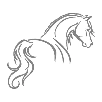 Samolepící dekorace SAMOLEPKA Kůň 104 pravá (17 - šedá) NA AUTO, NÁLEPKA, FÓLIE, POLEP, TUNING, VLASTNÍ TEXT, TISK, AUTOSAMOLEPKY.cz, POLEPY, OBRÁZEK, LOGO, SAMOLEPKY