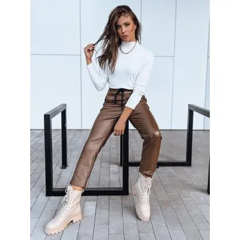 Dámské kalhoty Dámské voskované kalhoty LAPIS tmavě hnědé