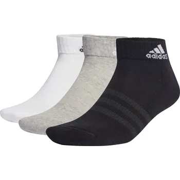 Kotníkové bavlněné ponožky adidas SPW ANK 6P šedé IC1292 - L | UK 10,5 | US 11