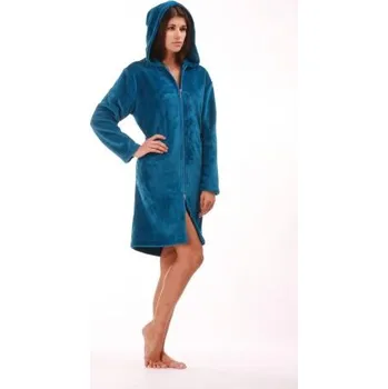 Dámský župan Dámský župan na zip Vestis Siena 3856 petrolejový petrolejová M