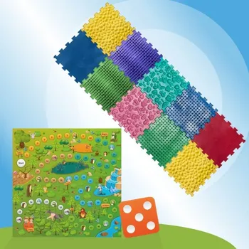 Masážní přístroj Masážní ortopedická podložka Ortek Puzzle + HRA "Lesní dobrodružství" - 10 dílů