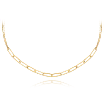 Módní doplněk MINET Zlatý náhrdelník Au 585/1000 3,00g