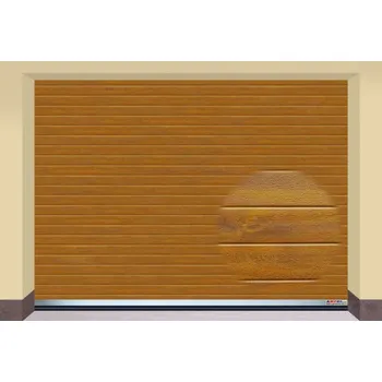 Garážová vrata AMPEL s.r.o. Sekční garážová vrata ZLATÝ DUB L 305×235 cm s elektrickým pohonem - Montáž svépomocí