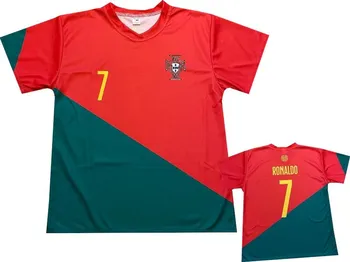 Dětský fotbalový dres Portugalsko Ronaldo 2023 červený/zelený
