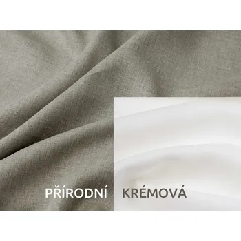 deka Snový svět Lněná deka s prošitím Barva: krémová, Barva 2: přírodní len