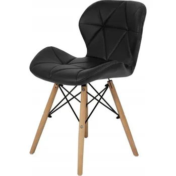 Jídelní židle JAKS ŽIDLE EKO - KŮŽE ČERNÁ, SKANDINÁVSKÝ STYL