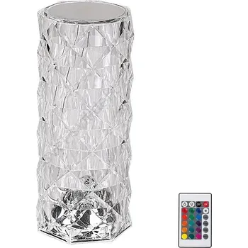 Lampička Křišťálová dotyková lampička 16 x barevné RGB