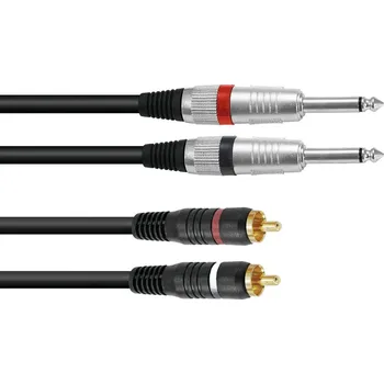 Audio kabel Kabel KC2-10 2x Jack 6,3 mono - 2x RCA, 1 m