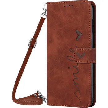 Pouzdro na tablet VSECHNONAMOBIL 65205 ART SMILE Peněženkový kryt se šňůrkou Oppo A58 hnědý