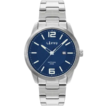 Hodinky LAVVU 20 ATM Pánské hodinky se safírovým sklem LAVVU DYKKER Blue LWM0191 vodotěsné ( )